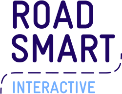 The words Road Smart Interactive on a white background.